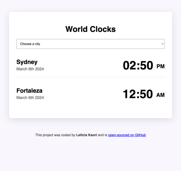 World Clocks Project